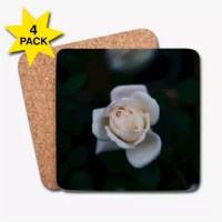 white rose coaster